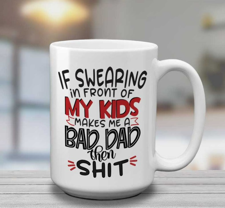 Bad Dad Ceramic Coffee Cup | 15oz Mug Pinetree Innovations