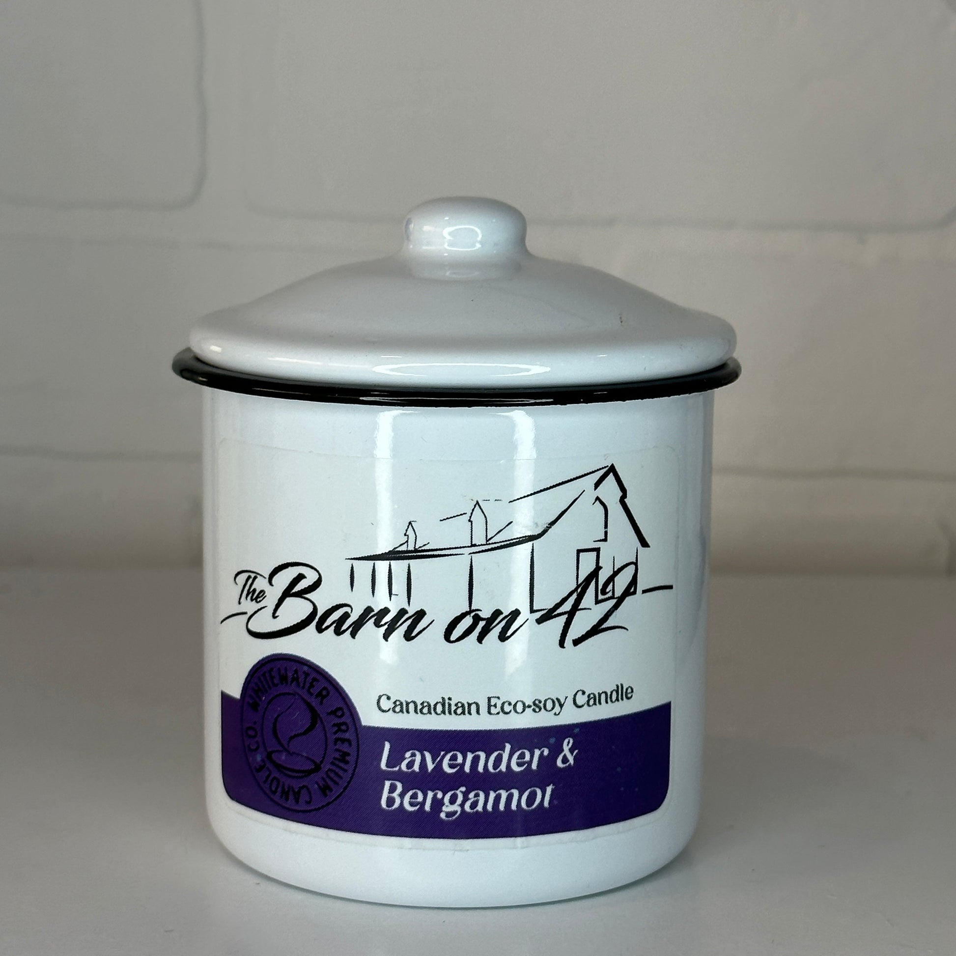 Lavender & Bergamot 9 oz Eco-Soy Candle Whitewater Candles