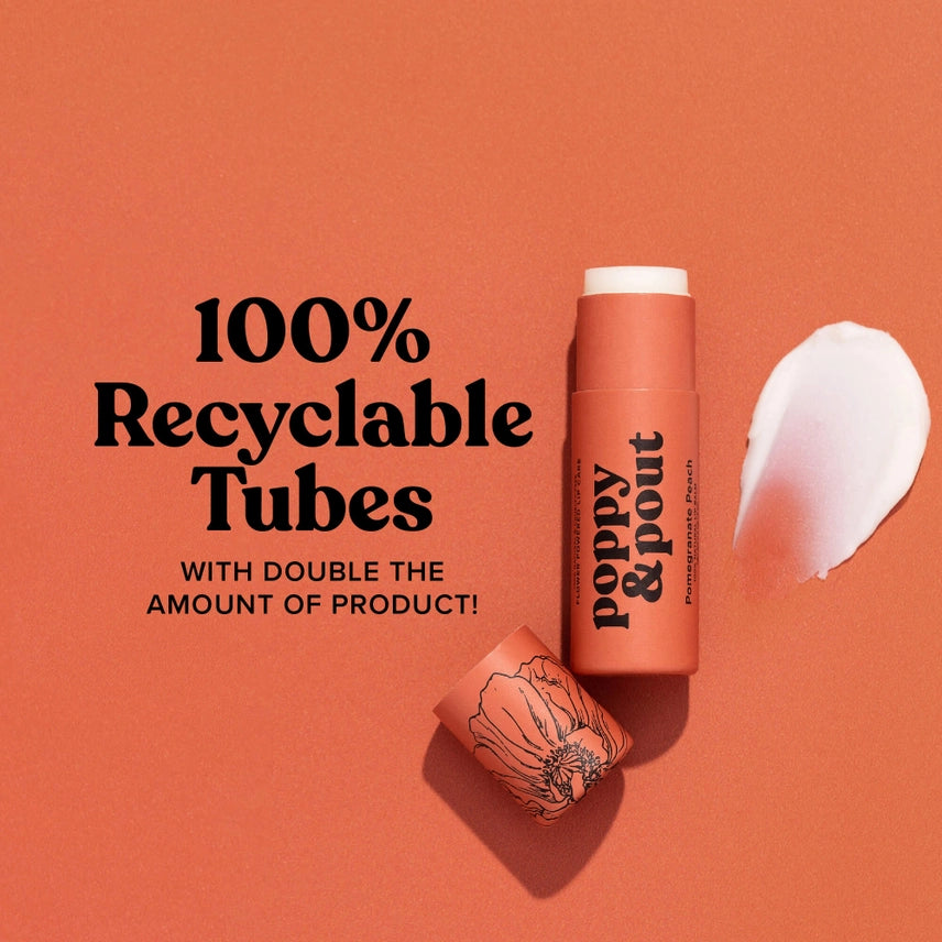 Poppy & Pout Pomegranate Peach Lip Balm