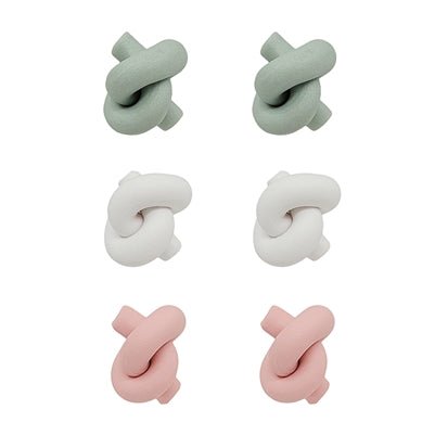 Earrings - Small Clay Knot Earring Studs